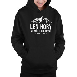 Len hory mi môžu diktovať podmienky - detská mikina s kapucňou