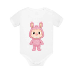 Plyšový Maskot Bubu Ružová  - body s potlačou pre fanúšikov Labubu