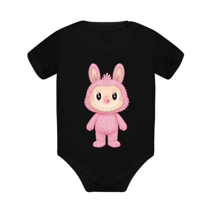 Plyšový Maskot Bubu Ružová  - body s potlačou pre fanúšikov Labubu