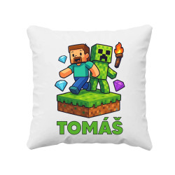 Steve - vankúš s potlačou pre fanúšikov Minecraftu - personalizovaný produkt