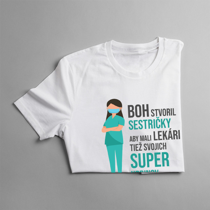 Boh stvoril sestričky - dámske tričko s potlačou