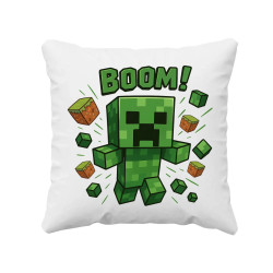 Boom! - vankúš s potlačou pre fanúšikov Minecraftu