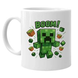 Boom! - keramický hrnček s potlačou pre fanúšikov Minecraftu