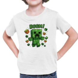 Boom! - detské tričko s potlačou pre fanúšikov Minecraftu