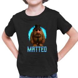Matteo - Italian Brainrot - trpaslík s okuliarmi - detské tričko s potlačou MATTEOOOOOOOOOO