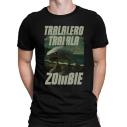 Tralalero tralala - zombie - Italian Brainrot  - pánske tričko s potlačou