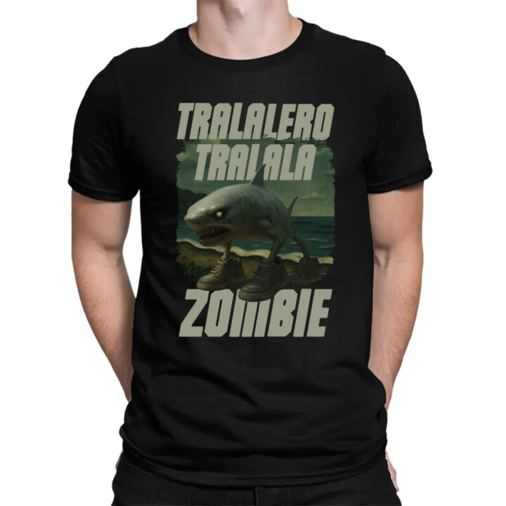 Tralalero tralala - zombie - Italian Brainrot  - pánske tričko s potlačou