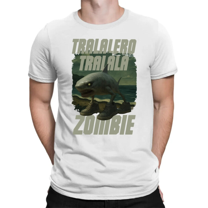 Tralalero tralala - zombie - Italian Brainrot  - pánske tričko s potlačou