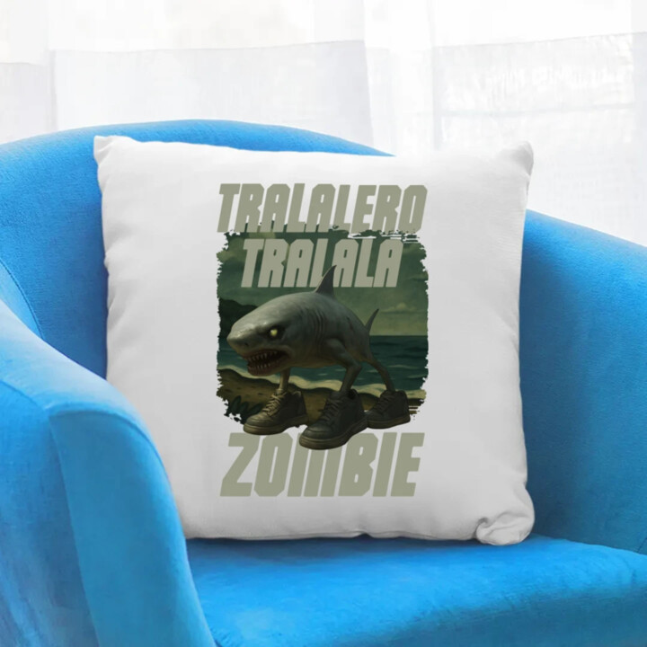 Tralalero tralala - zombie - Italian Brainrot  - vankúš s potlačou