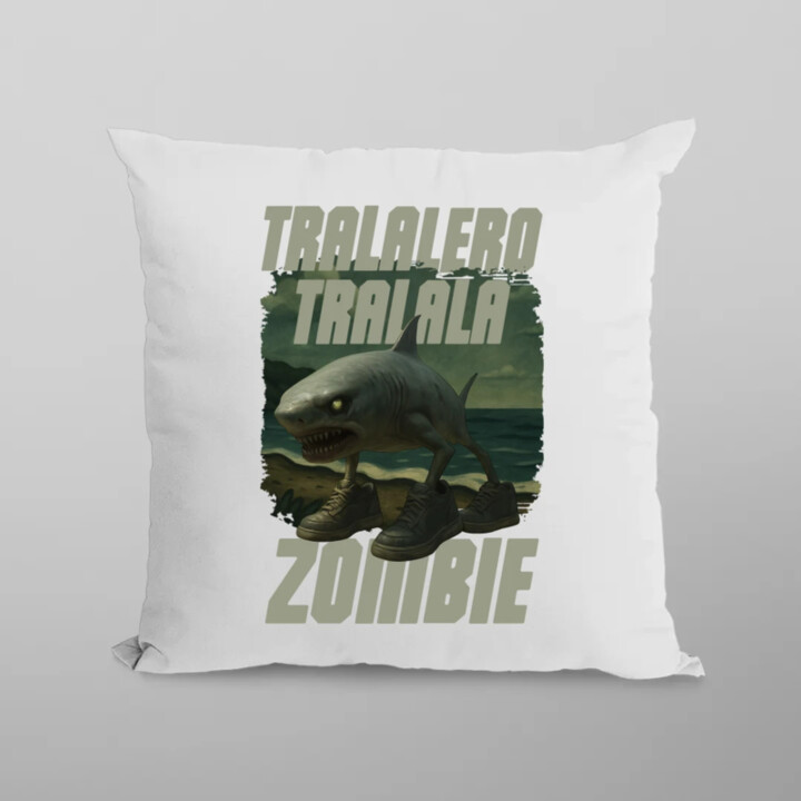 Tralalero tralala - zombie - Italian Brainrot  - vankúš s potlačou
