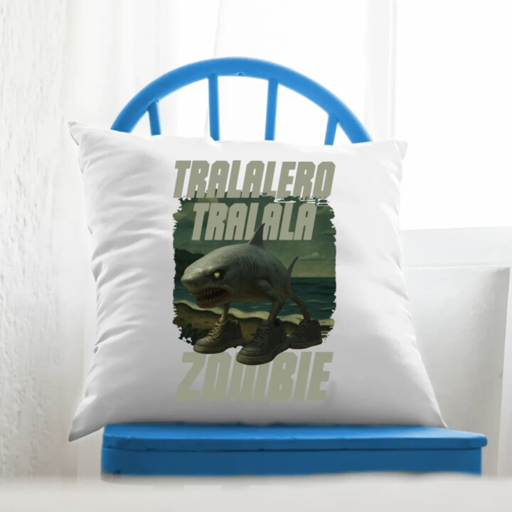 Tralalero tralala - zombie - Italian Brainrot  - vankúš s potlačou