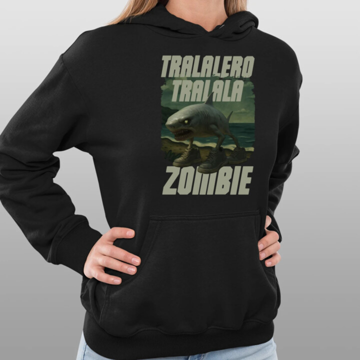 Tralalero tralala - zombie - Italian Brainrot   - dámska mikina s potlačou