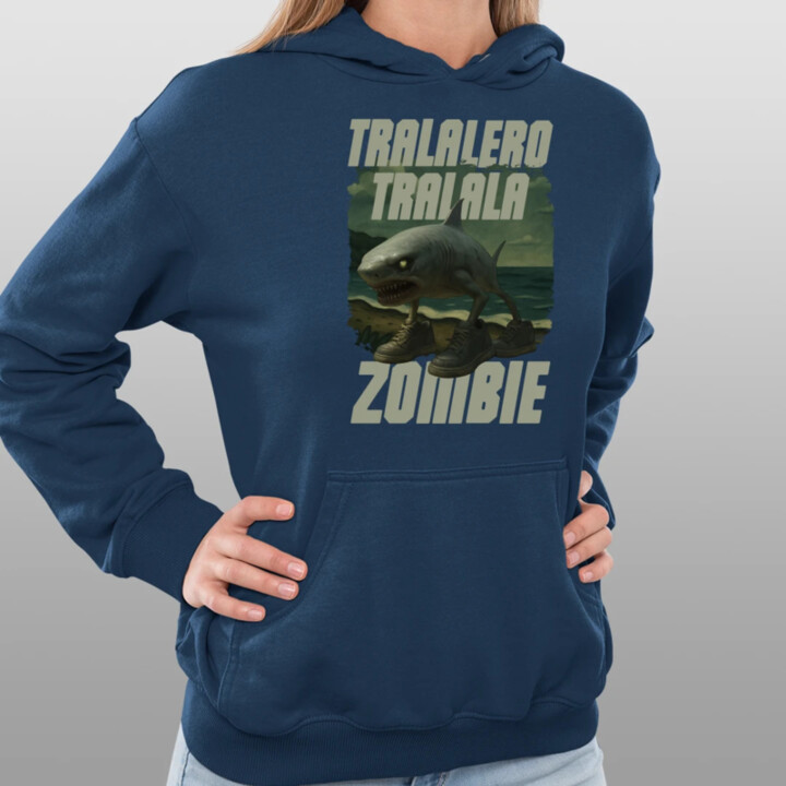 Tralalero tralala - zombie - Italian Brainrot   - dámska mikina s potlačou