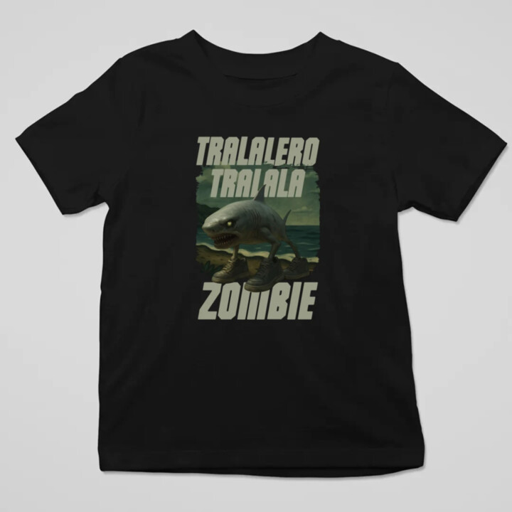 Tralalero tralala - zombie - Italian Brainrot  - detské tričko s potlačou