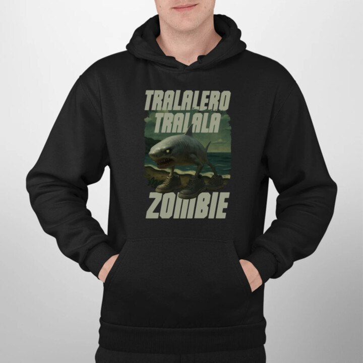 Tralalero tralala - zombie - Italian Brainrot   - pánska mikina s potlačou