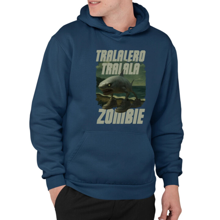 Tralalero tralala - zombie - Italian Brainrot   - pánska mikina s potlačou