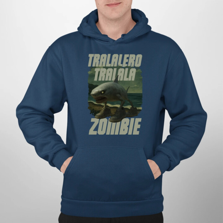Tralalero tralala - zombie - Italian Brainrot   - pánska mikina s potlačou