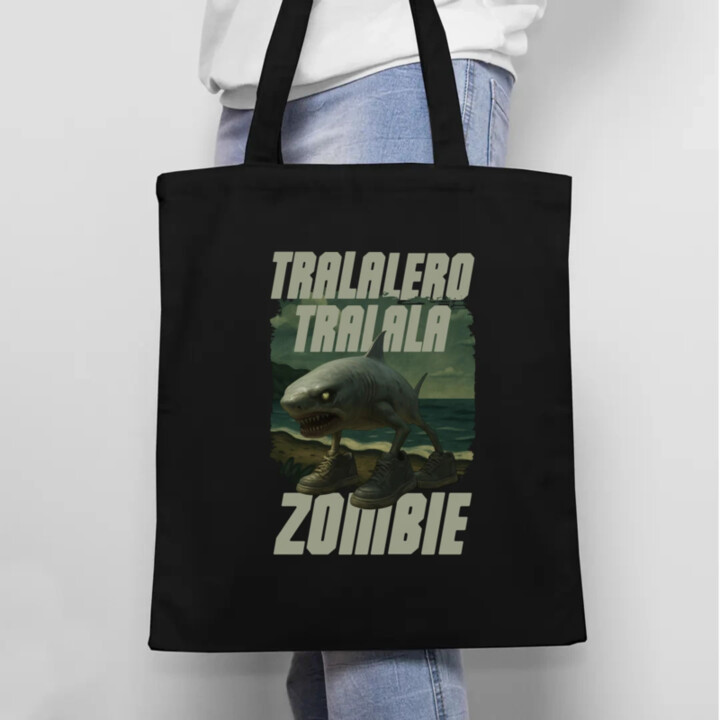 Tralalero tralala - zombie - Italian Brainrot  - taška s potlačou