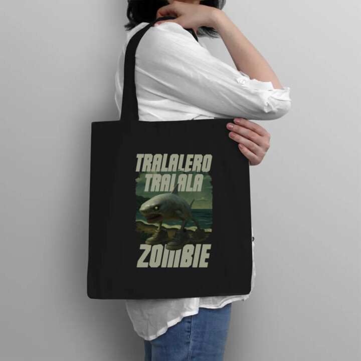 Tralalero tralala - zombie - Italian Brainrot  - taška s potlačou
