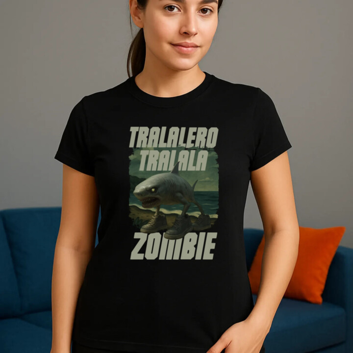 Tralalero tralala - zombie - Italian Brainrot  - dámske tričko s potlačou