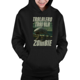 Tralalero tralala - zombie - Italian Brainrot  - detská mikina s kapucňou