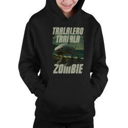 Tralalero tralala - zombie - Italian Brainrot  - detská mikina s kapucňou