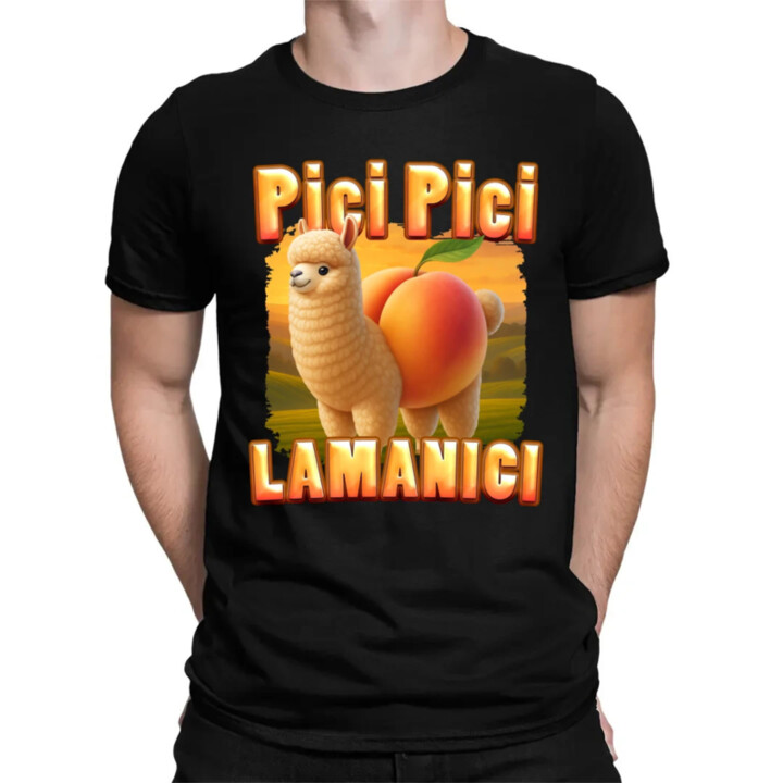 Pici pici lamanici - Italian Brainrot  - pánske tričko s potlačou