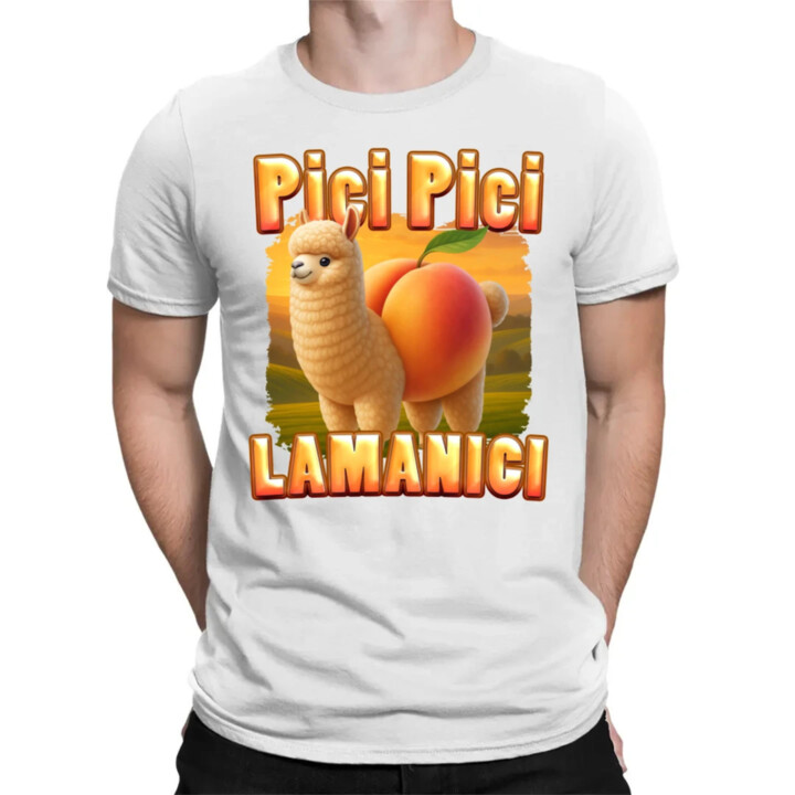 Pici pici lamanici - Italian Brainrot  - pánske tričko s potlačou
