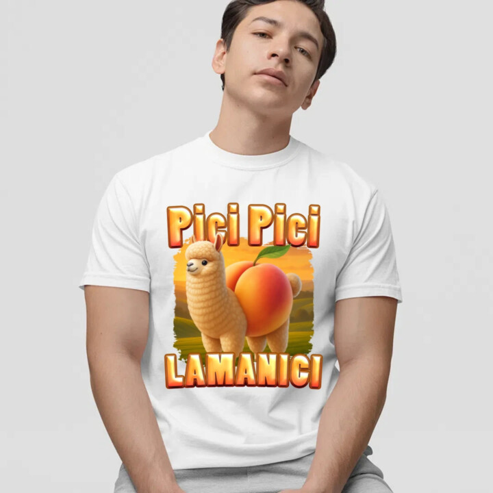 Pici pici lamanici - Italian Brainrot  - pánske tričko s potlačou