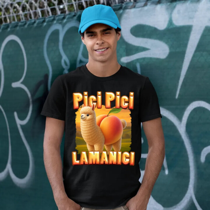 Pici pici lamanici - Italian Brainrot  - pánske tričko s potlačou