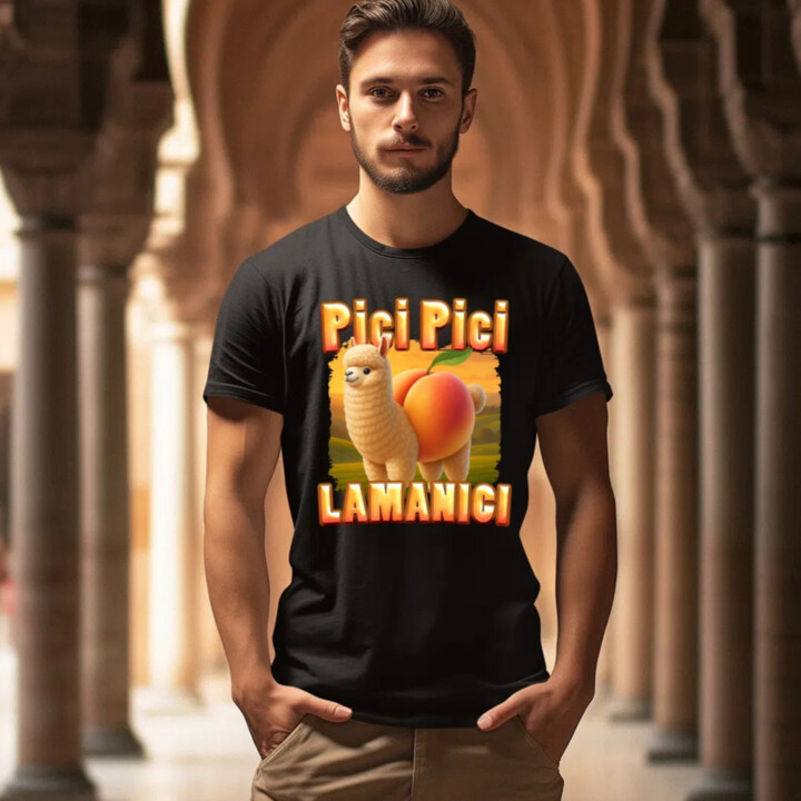 Pici pici lamanici - Italian Brainrot  - pánske tričko s potlačou