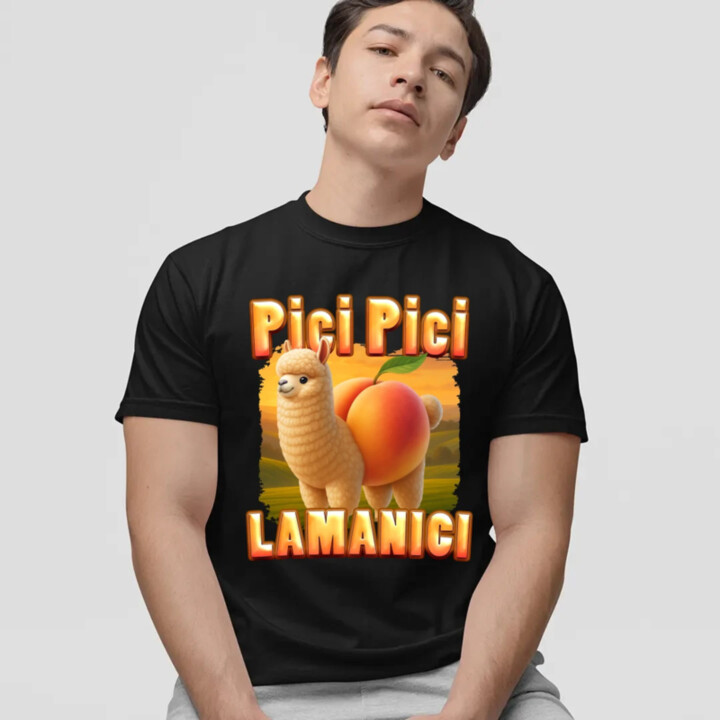 Pici pici lamanici - Italian Brainrot  - pánske tričko s potlačou