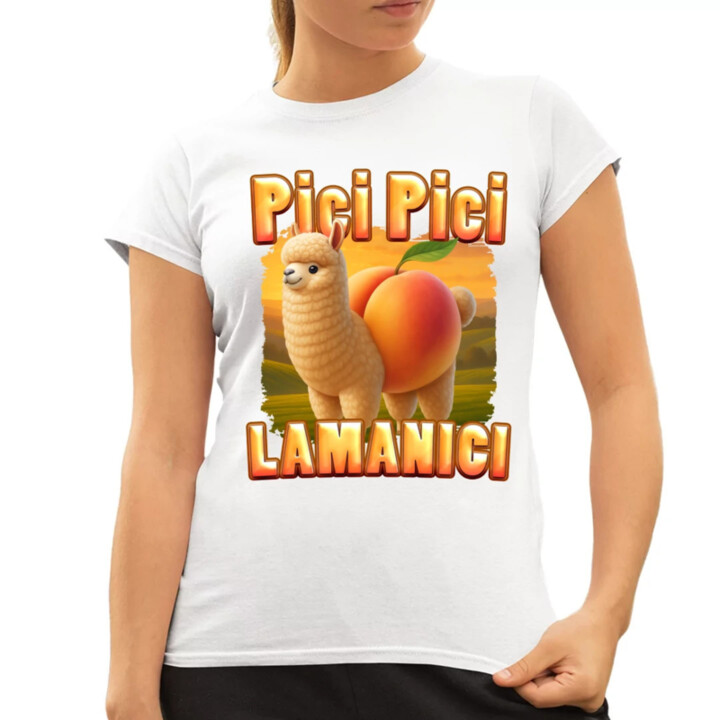 Pici pici lamanici - Italian Brainrot  - dámske tričko s potlačou