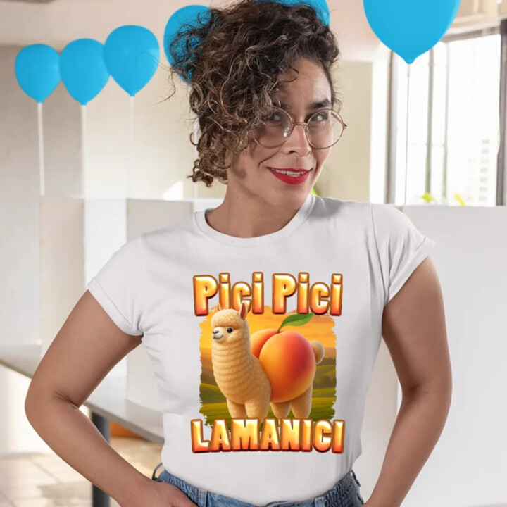 Pici pici lamanici - Italian Brainrot  - dámske tričko s potlačou