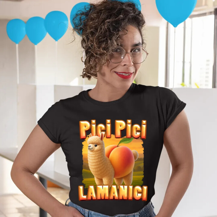Pici pici lamanici - Italian Brainrot  - dámske tričko s potlačou