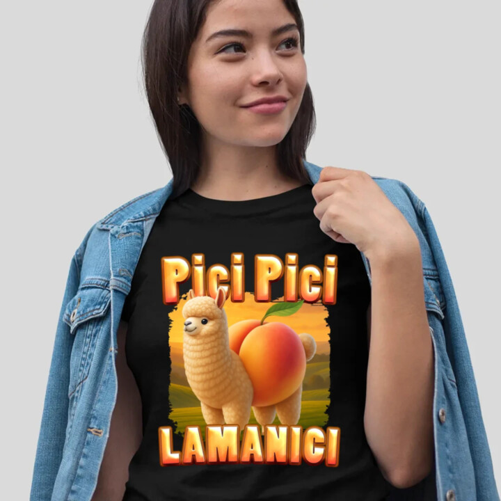 Pici pici lamanici - Italian Brainrot  - dámske tričko s potlačou