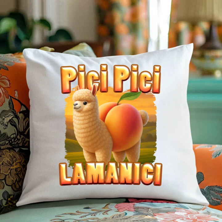 Pici pici lamanici - Italian Brainrot  - vankúš s potlačou