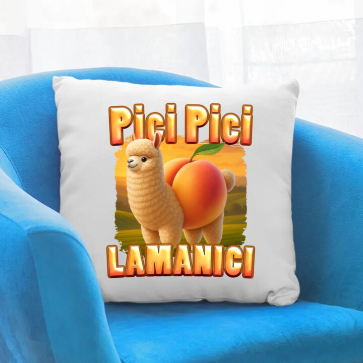 Pici pici lamanici - Italian Brainrot  - vankúš s potlačou