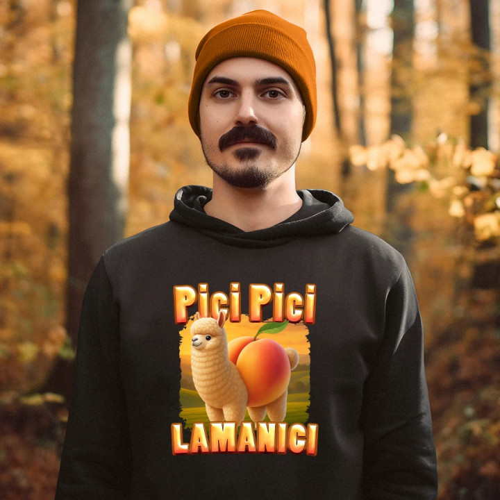 Pici pici lamanici - Italian Brainrot - pánska mikina s potlačou