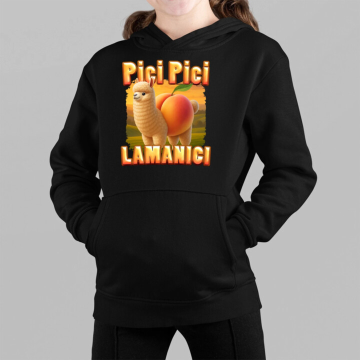 Pici pici lamanici - Italian Brainrot  - detská mikina s kapucňou