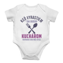Keď vyrastiem, tak budem kuchárom - body s potlačou