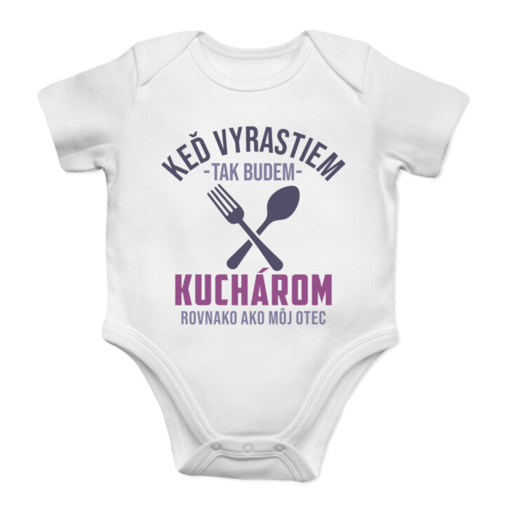 Keď vyrastiem, tak budem kuchárom - body s potlačou