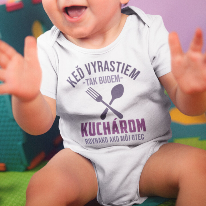 Keď vyrastiem, tak budem kuchárom - body s potlačou