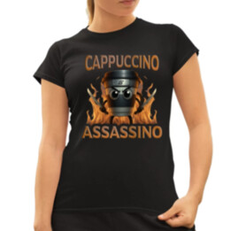 Cappuccino Assassino V3 - Italian Brainrot - hrnček ninja - dámske tričko s potlačou