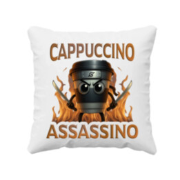 Cappuccino Assassino V3 - Italian Brainrot - hrnček ninja - vankúš s potlačou