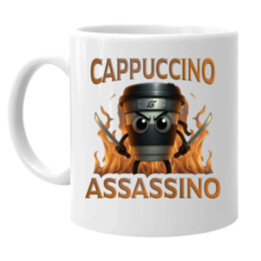 Cappuccino Assassino V3 - Italian Brainrot - hrnček ninja - keramický hrnček s potlačou
