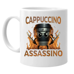 Cappuccino Assassino V3 - Italian Brainrot - hrnček ninja - keramický hrnček s potlačou