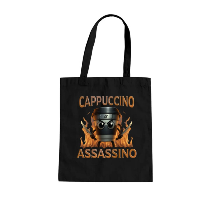 Cappuccino Assassino V3 - Italian Brainrot - hrnček ninja - taška s potlačou