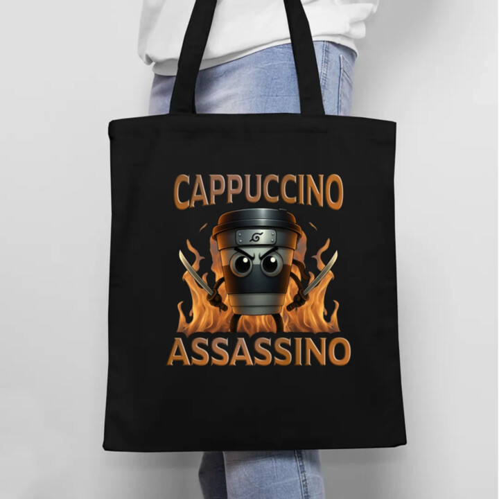 Cappuccino Assassino V3 - Italian Brainrot - hrnček ninja - taška s potlačou
