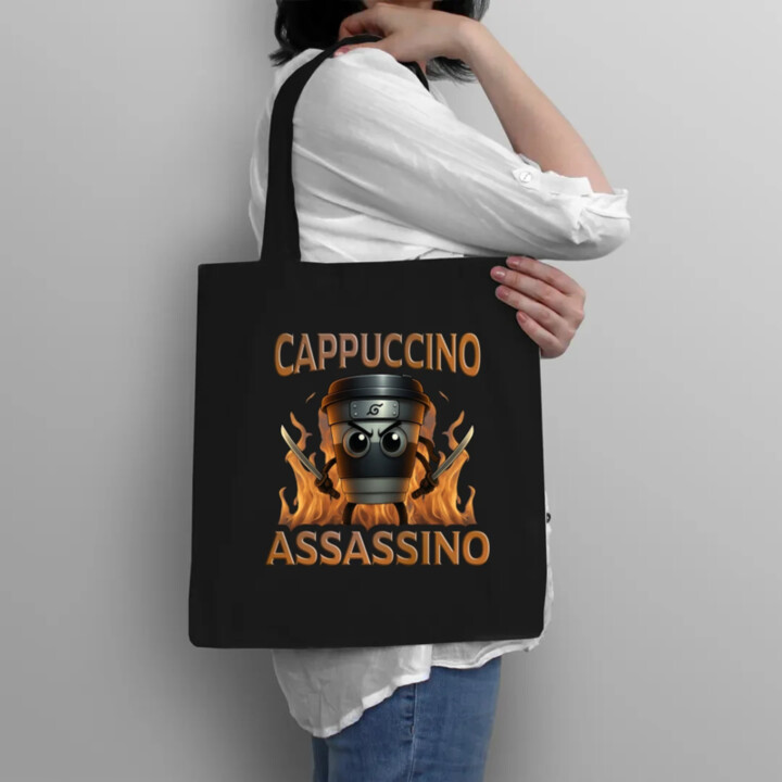 Cappuccino Assassino V3 - Italian Brainrot - hrnček ninja - taška s potlačou
